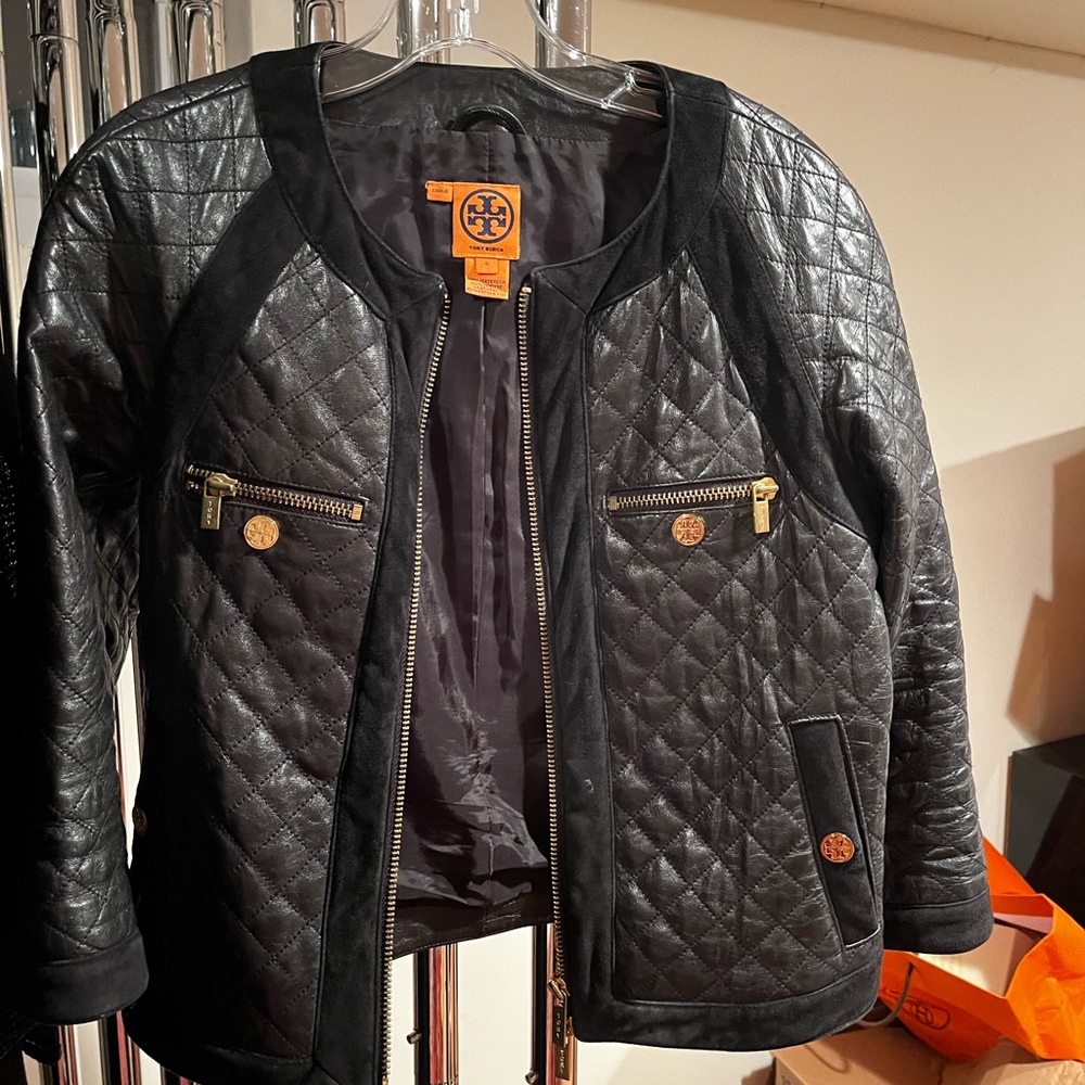 Tory Burch Leather jacket size 6